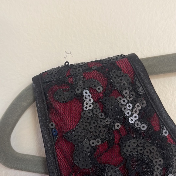 Cache Red and Black Sequin Dress - Picture 3 of 5